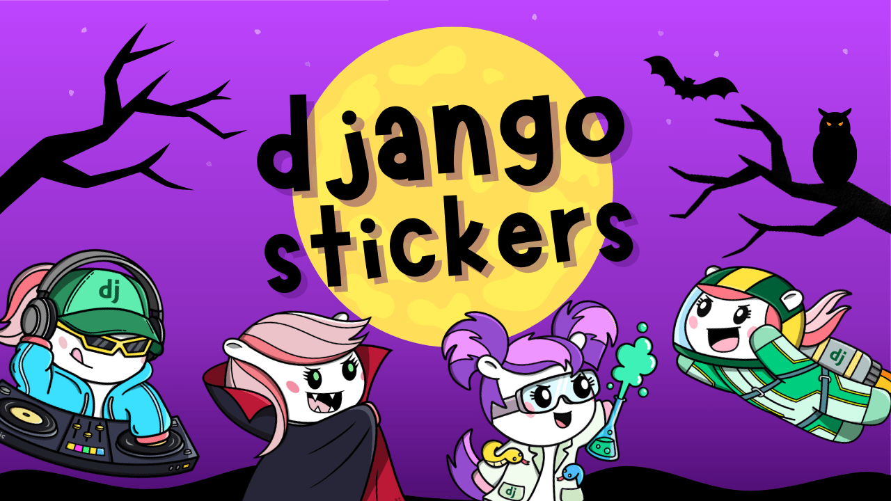 Quirky Django stickers